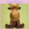 Wood Deer Plush Toy With Pp Cotton Filling For Christmas Gift Decor