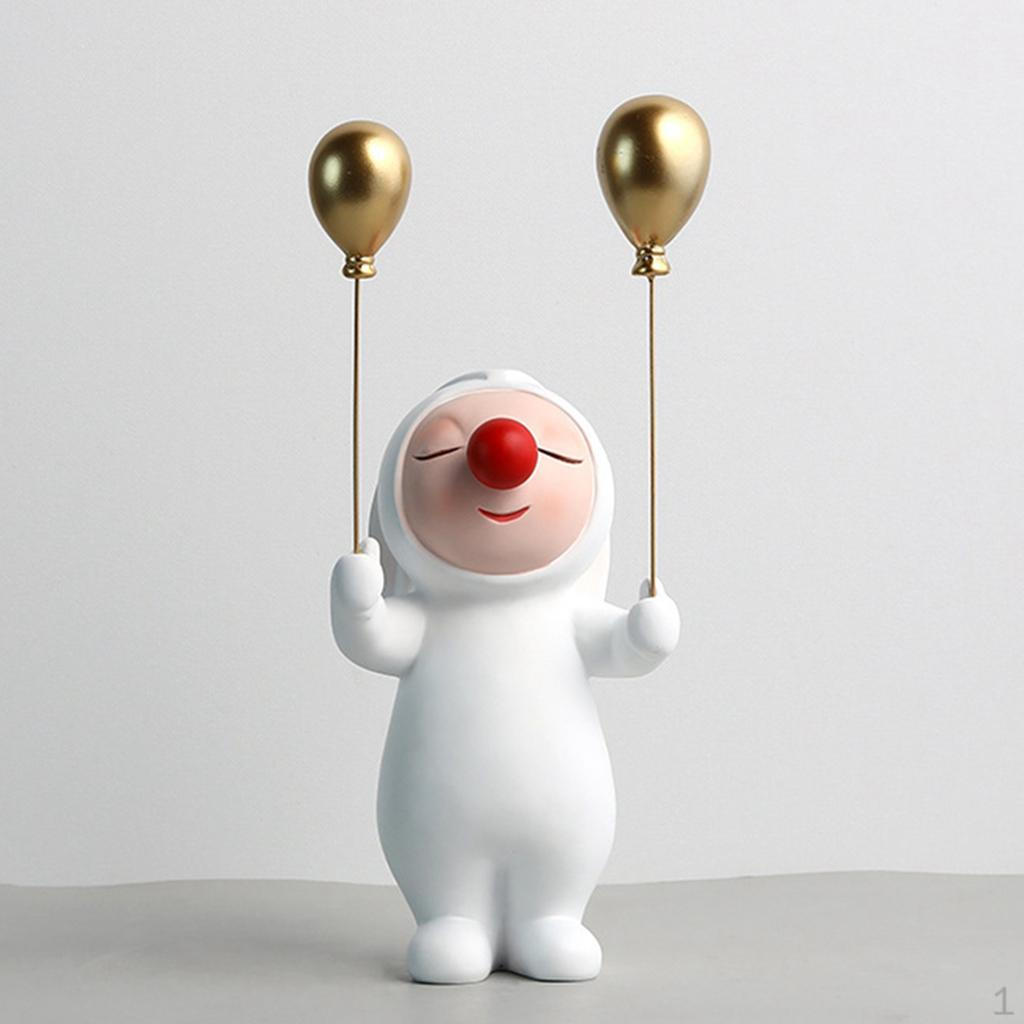 

Creative Red Nose Bunny Statue Figurine Ornament for Home Wine Cabinet Desktop Decorations 29x11x9.2cm