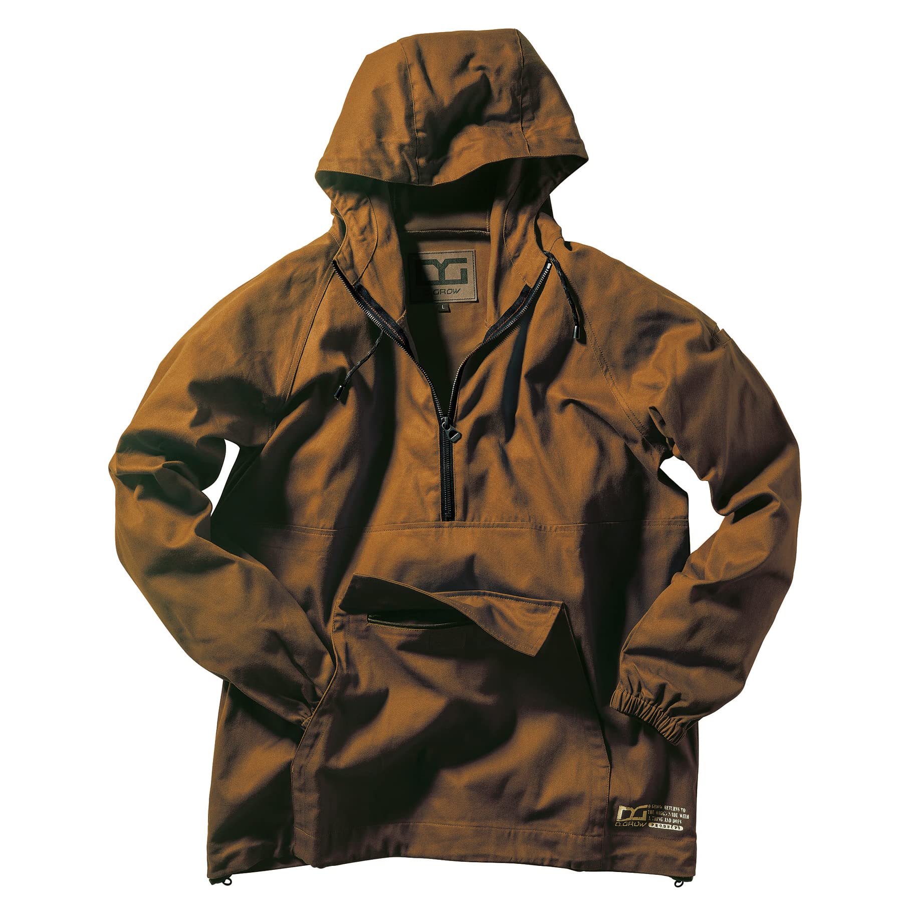 

[Musashino Uniform] Kurodarma Anorak Hoodie DG415-1 Insulated 100% Cotton Workwear (65-Camel L)