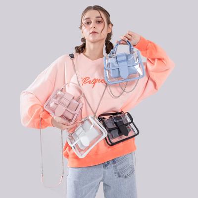 Sommer Durchsichtige Tasche Damen Jelly Tasche Mini Tragbar Kleine Tasche Ketten Tasche Diagonal Tasche