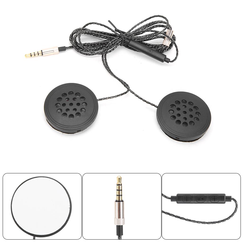 Wired Helmet Headphones Intercom High Fidelity HD Microphone Hands Free