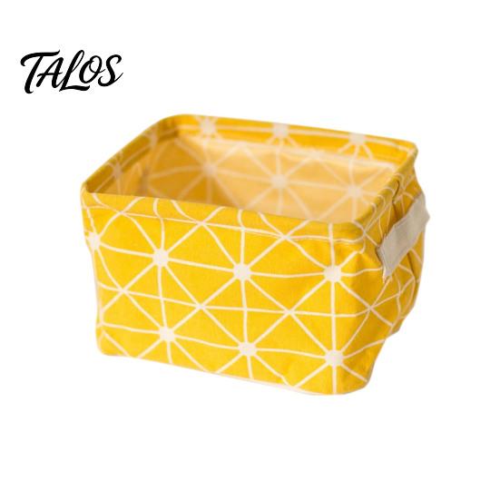 Cosmetic Storage Box Cotton And Linen Bin with Handles, Foldable Waterproof Desktop Space Saving Organizer Organizer, Basket for Makeup Book Baby Toys