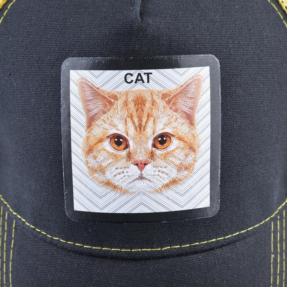 Pălării cu plasă snapback șapcă de baseball de vară cu șapcă de baseball cu plasture de pisică pentru femei, pălărie de camioner cu vizor în aer liber