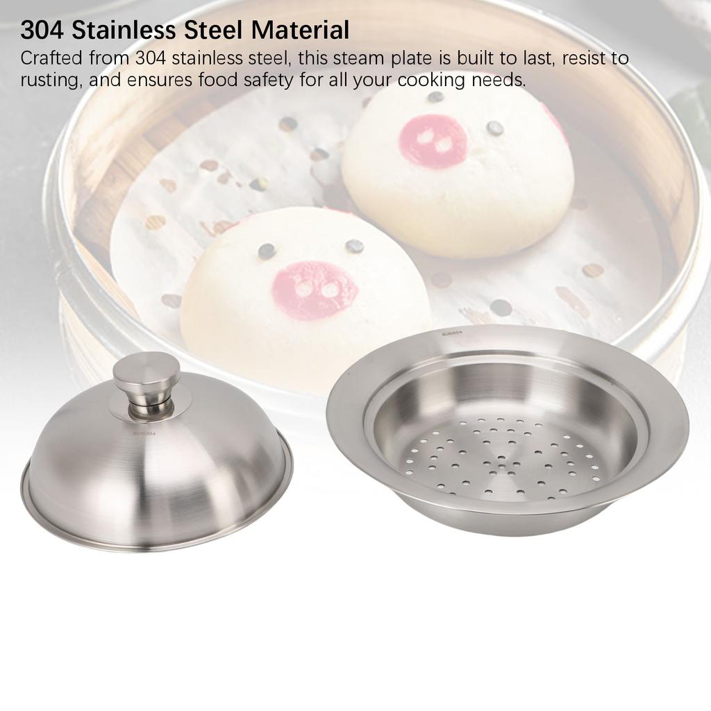 304 Stainless Steel Flying Saucer Rustproof Multifunctional Steam Plate Noddle Drainer for Pot Kitchen Supplies