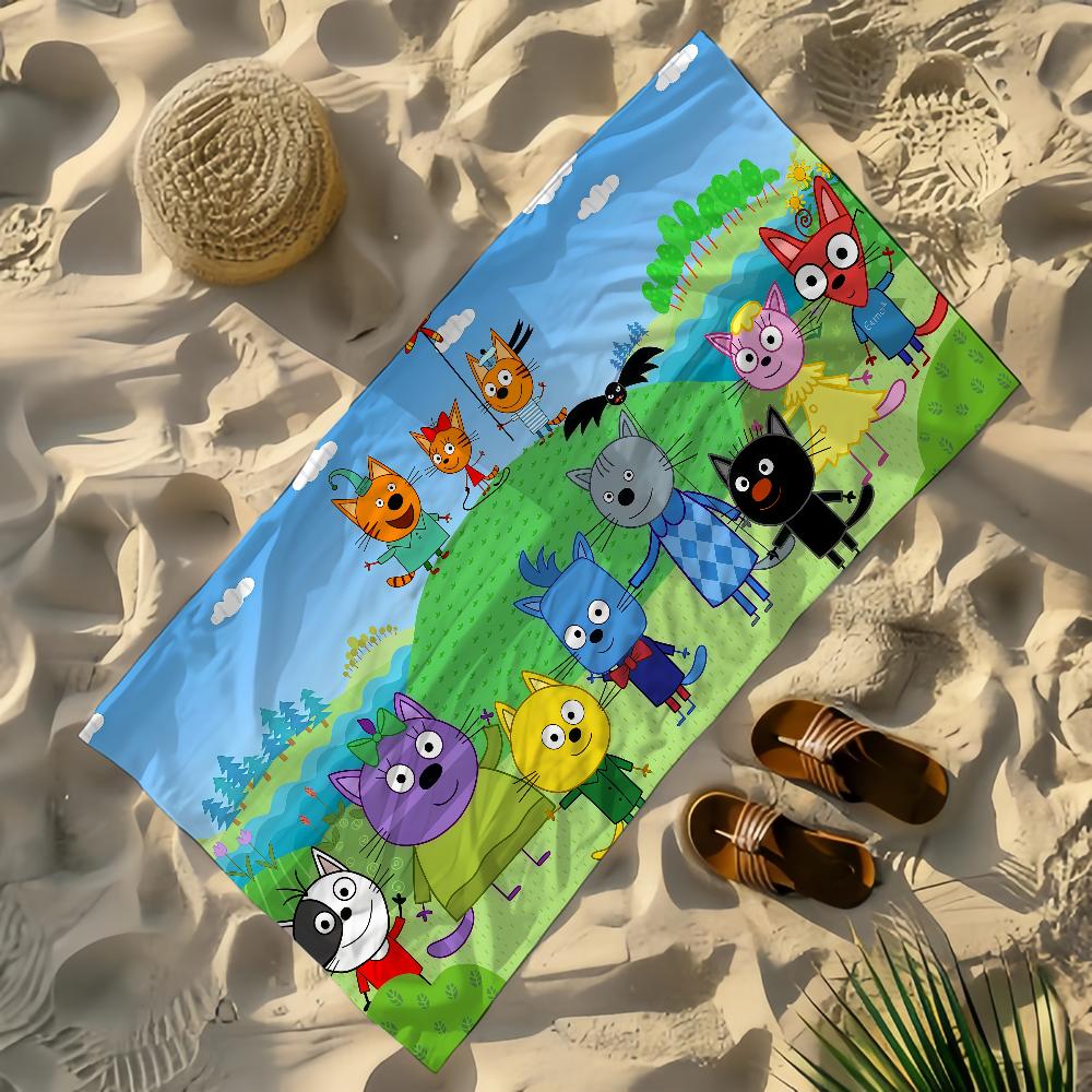 Cartoon Kid-E-Cats Handtuch Bleach Handtücher Yoga Fitnessstudio Leicht Tragbar Zum Schwimmen Duschen Reisen Sportzubehör Sanddicht