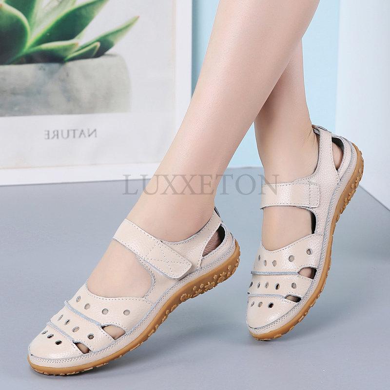 Women Sandals Leather Comfortable Beach Outdoor Women Shoes New Fashion Ladies Casual Outdoor Female Sneakers Large Size 35-42