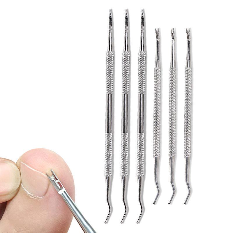 

Foldable Stainless Steel Cuticle Fork & Pusher Tool Nail File 15.8cm серебряный