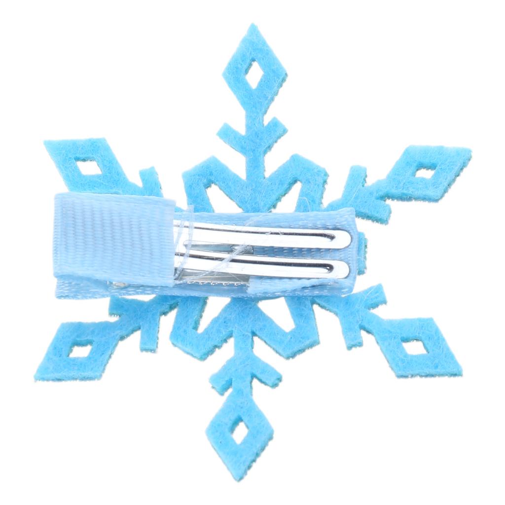 Snowflake Hair Clip Christmas Barrette Sweet Christmas Flat Clip Hairpin Christmas Elegant Hair Clip for Bunches