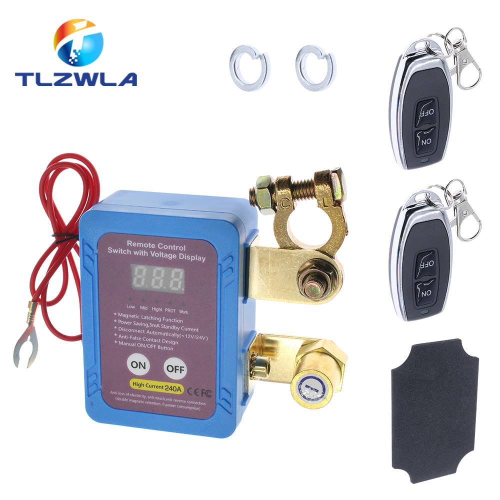 Battery Disconnect Power Switch 12V 240A Kill Switch With Display Shut Off Cut Off Control Switch With Remote For Car Boat