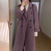 Women's Soft Elegant Style Mid Length Woolen Coat Woolen Outer Wear Autumn Winter