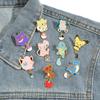Emaille-Anstecker Set - Niedliche Pikachu Schiggy Glumanda Anstecknadeln für Rucksäcke, Jacken - Anime Cartoon Abzeichen Geschenk für Fans