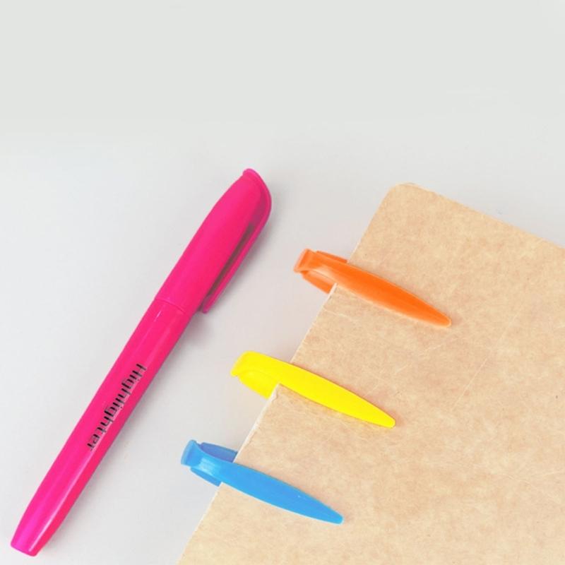 6Pcs Highlighter Marker Fast Dry Ergonomic Grip Highlighter Pen Chiseled Tip For Highlighting Texts Notes Color Coding