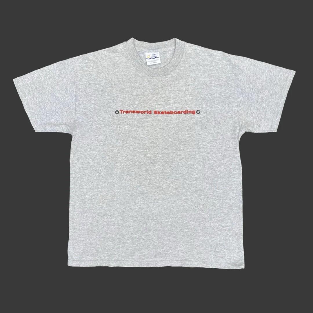 Transworld Skateboarding Magazine 1990 90s Vintage Skate Logo Rare Unisex T-Shirt XXL