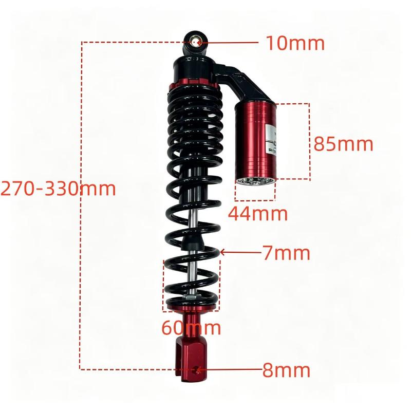 Amortisseur Arrière de Moto Hydraulique Réglable Suspension à Ressort Amortisseur Pour Scooter Vélo Électrique Modification
