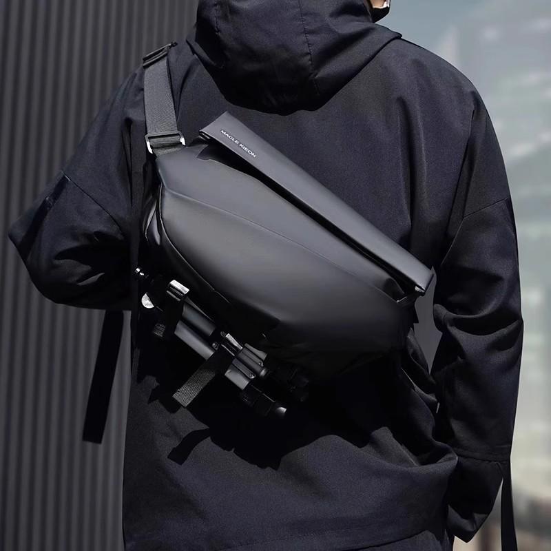 Trendy Men's Waterproof Commuting & Cycling Chest Bag with Large Capacity