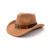 New Ethnic Style Western Cowboy Hat Cow Head Accessories European and American Style Solid Color Cowboy Hat Retro Style Cowboy Hat