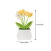 Crochet Potted Flower Adornment Exquisite Handcrafted Artificial Crochet Flower for Home Office Desktop Decoration Gift