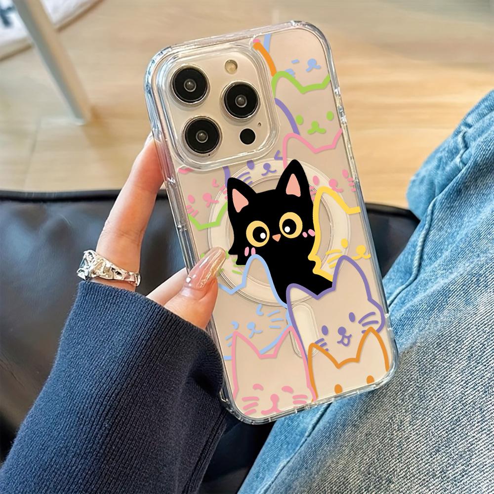 Magnetisk telefondeksel for iPhone 11 12 13 iPhone 13 14 15 Pro 15 16 Pro Max Samsung A15 A16 A25 A26 A55 A56 S25 S24 S22 S23 Ultra S25 Edge