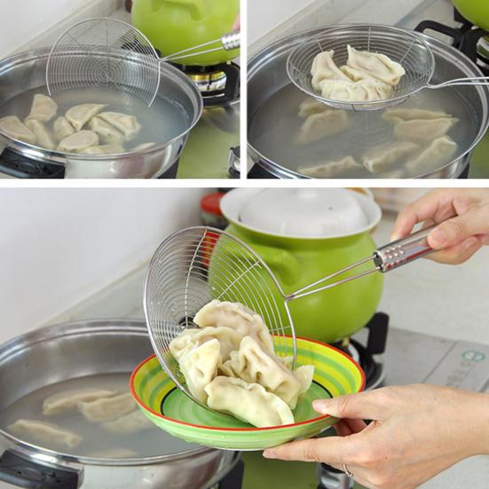 Stainless Steel Spoon Colander Soup Food Ladle Cooking Strainer Kitchen Filter