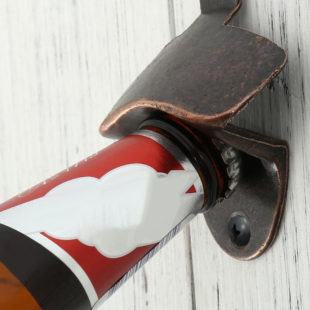 10PCS Zinc Alloy Wall Bottle Opener Kitchen Bottle Opener Retro Alloy Wall Mounted with Screws Party Antique Beer Bottle Opener