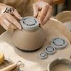 Strumento Stampo a Pressione per Argilla 5 Pezzi/Set Strumenti per Anello di Base della Ceramica, Stampo per Base, Allineatore, Pressione Uniforme Regolabile per Ciotole e Tazze, Progetti Fai-da-te al Tornio