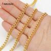 18K Gold Plated Brass Beaded Link Chain For Jewelry,3mm Bead Curb Chain for DIY Necklaces Bracelet Making Accessories