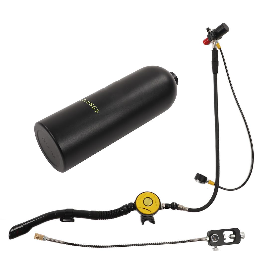 DIDEEP Diving Tank Kit Underwater Breathing Device 2L X5000Plus Breather Diving Double Shoulder Strap Set