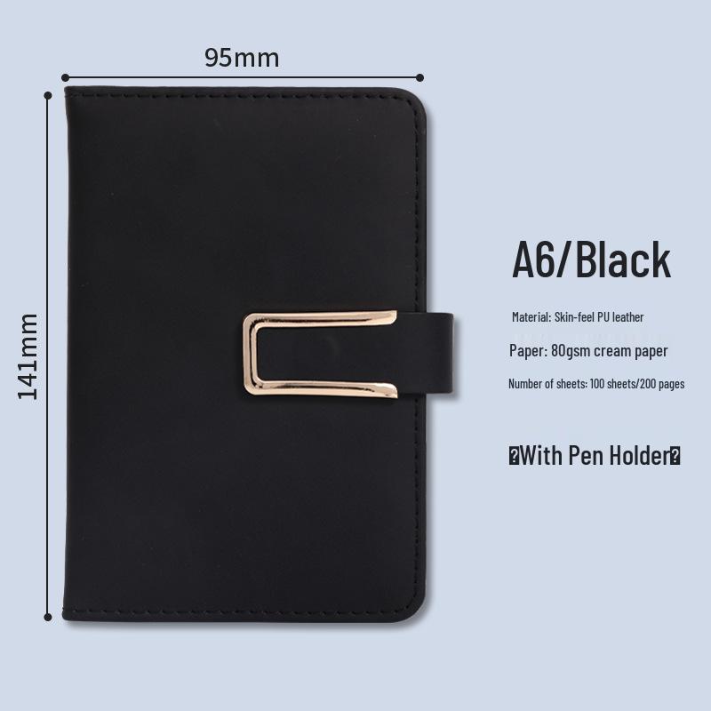 Individuelle Gestaltung eines A5-Notizblocks für das Büro mit Logo-Schnalle