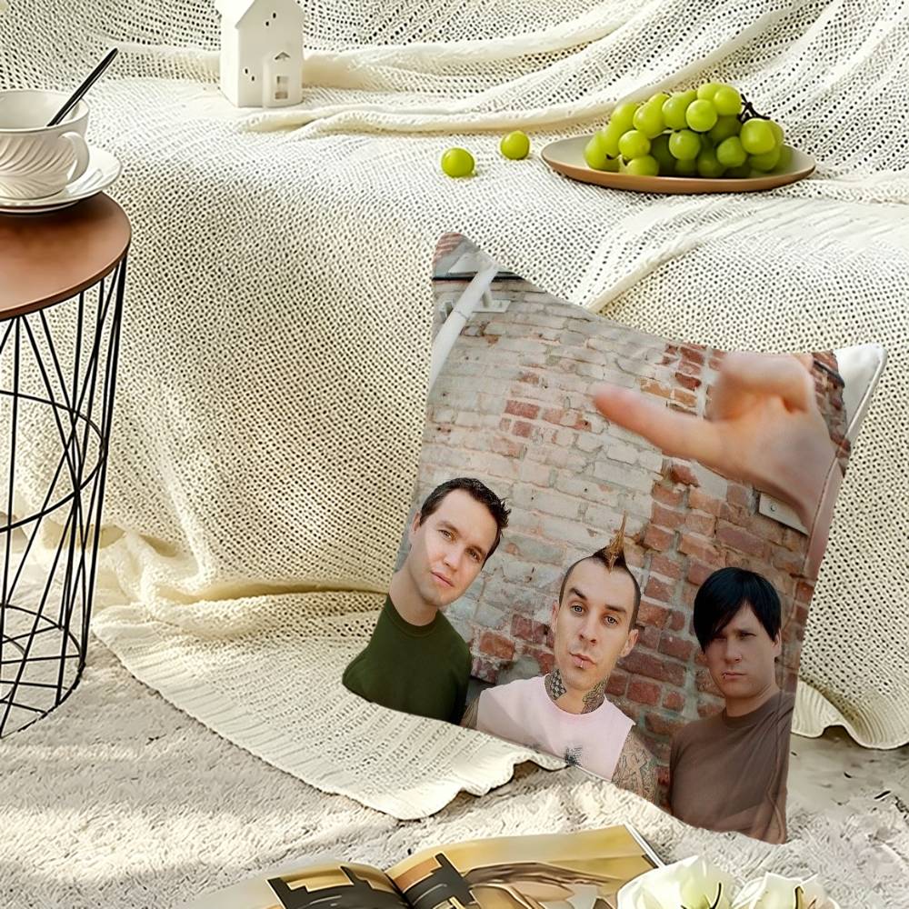 b-Blink-182 B-Band Pillow Case Sofa Living Room for Bedroom Headboard Backrest Cushion Square Nap Time