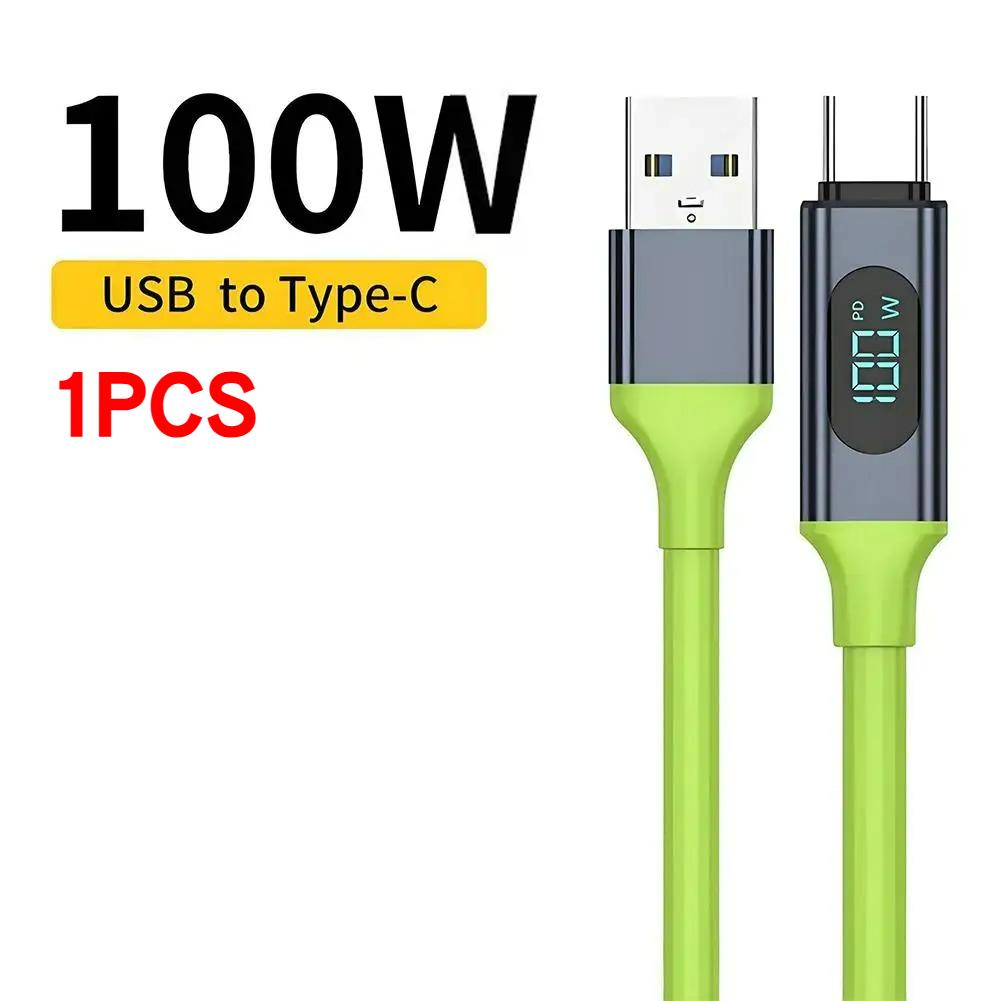 

2026 NEW Digital Display USB C Cable 240W Fast Charge USB C To USB C USB A To C 480Mbps Sync for IPhone 15 Samsung Galaxy Xiaomi 1.5m