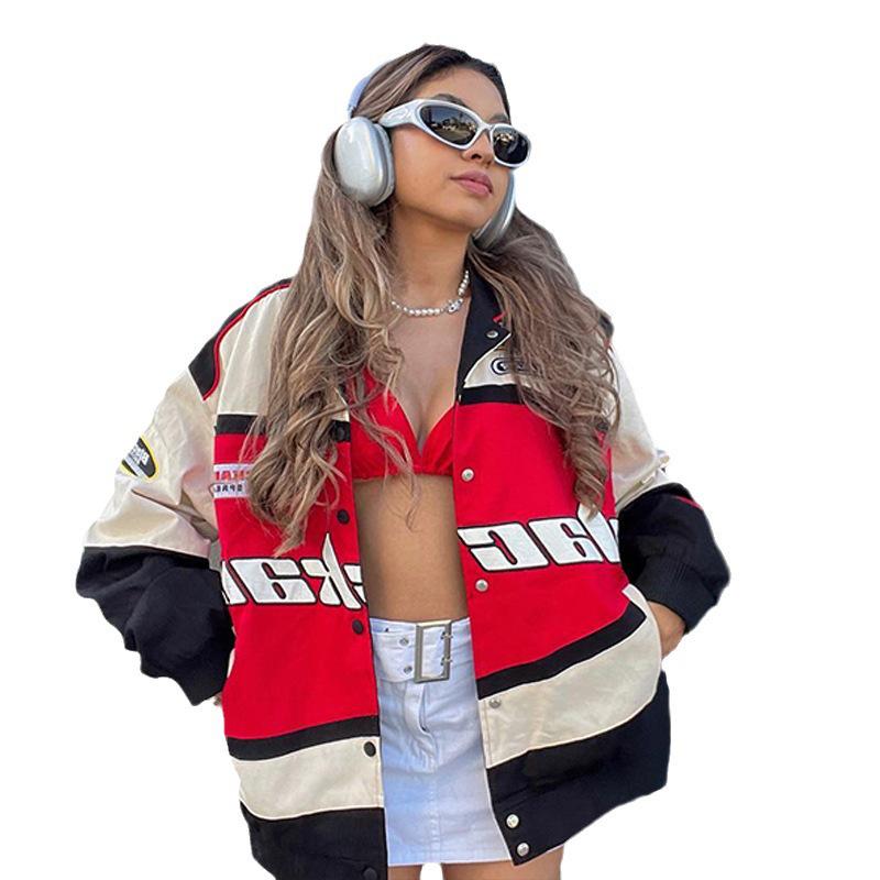 2023 Autumn/Winter Sporty Style Three-Color Casual Long-Sleeve Motorcycle Windbreaker Jacket.