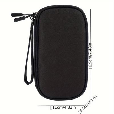 Double-Layer Storage Bag - Multi-Compartment Headphone Cable Organizer, Ideal for Travel and Everyday Use,Compartmentalized Bag