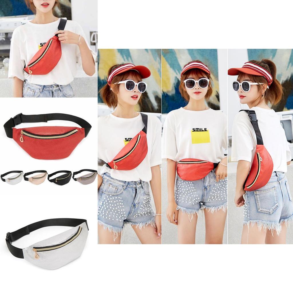 Compact And Chic Travel Hip Bag For Women With Zipper Closure And Pocket