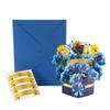 New 3D Pop-up Style 3D Greeting Card Creative Handmade 3D Floral Card Romantic Paper Pop Up Card Valentine's Day