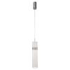 Lampa Wisząca Nowoczesna Ozdobna Przezroczysta Tuba Elementy Chrom Zmienna Barwa Led 6W Ambiente Light Prestige