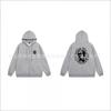 Hooded Zip-Up Sweatshirt Men Women Letter Print Loose Fit Casual Streetwear