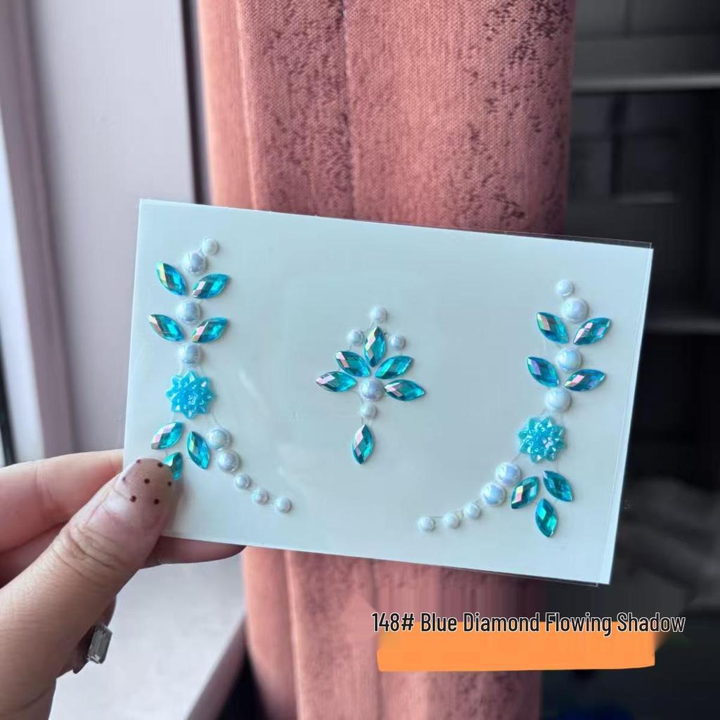 Kids' Vintage Rhinestone Face and Forehead Stickers