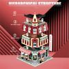 Non-Toxic Mini Bricks European Market Street Caf Villa Store House Building Blocks City Street View Scene Model Assemble Toy Kid Gifts