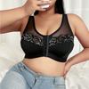 Thin Sexy Underwear Mesh Breast-control Sports Vest Embroidered Pattern Large Chest Small Bra
