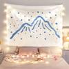 Simple Minimalist Line Art Puppy Tapestry Cute Healing Wall Hanging for Bedroom Headboard Decor