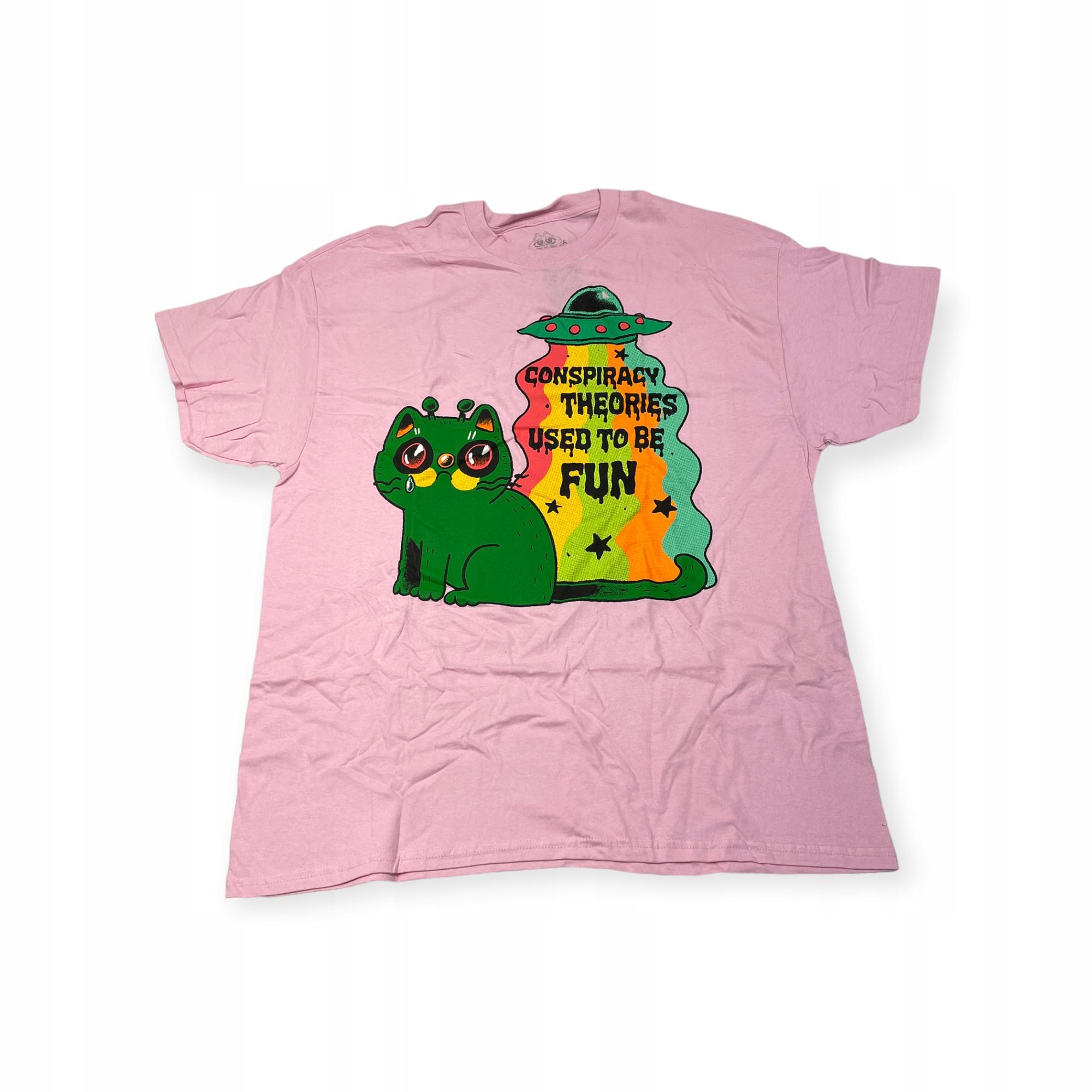 

Koszulka T-shirt męski okrągły dekolt SPENCER S PINKGABBERCAT XL