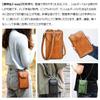 Whatna Antique-Tanned Natural Cowhide Leather Mini Shoulder Bag for Men and Women, PochettePurse, Mini Body Bag, Long Wallet, RFID-Proof, YKK Zipper,