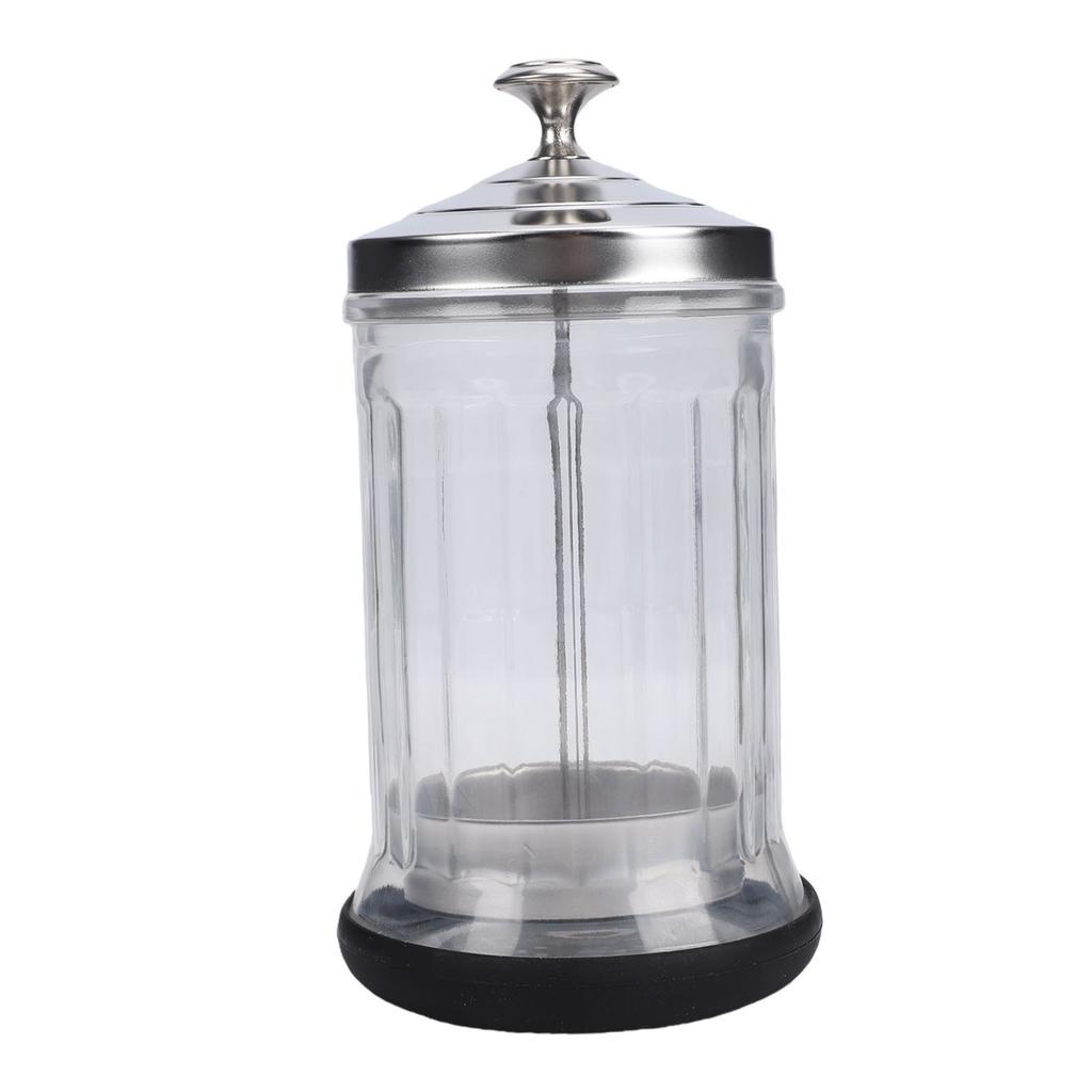 Barber Jar High Borosilicate Glass High Capacity Barbershop Soaking Jar with Lift Basket for Manicure Tools