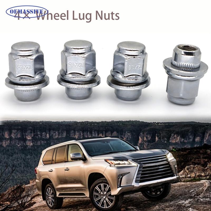 4PCS OEM Specification Wheel Lug Nut and Stud Bolt Kit M12x1.5 For Toyota Camry Corolla 4Runner and Lexus ES IS GS Models