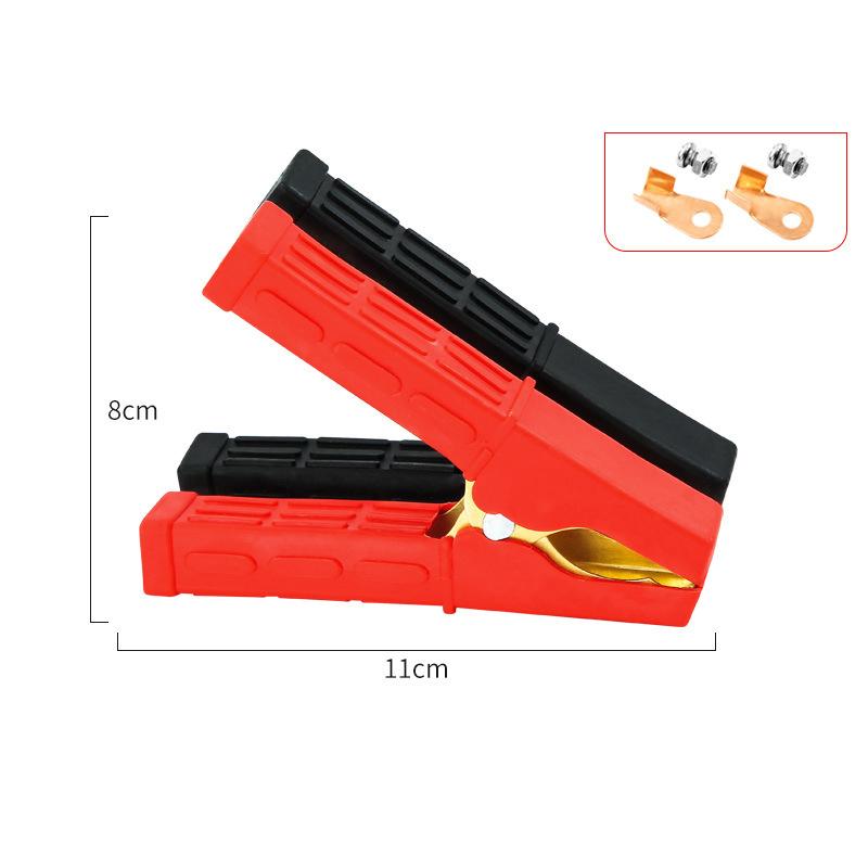 1 Pair Plastic Handle Test Alligator Clip For Electric Project 100-300A Electrical Crocodile Alligator Battery Insulated Clip