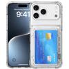 Transparente Klapphülle Mit Kartenfächern IPhone 16 Pro Max Stoßfeste Hybride TPU-Acryl-Abdeckung Business-Stil Geldbörsen-Design