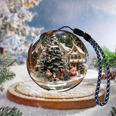 2.7" Memory Sphere Lamp Christmas Clear Ball Video Player 3D Memory Orb Lamp Personalized Uploadable Videos Photos Gifts for Anniversary Birthday