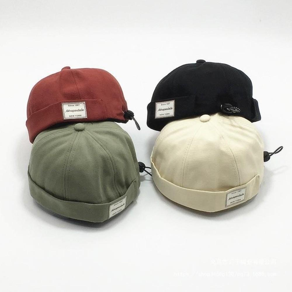 Brimless Melon Skin Hat Cotton Beanie Hat Unisex Sun Hat  Spring and Summer