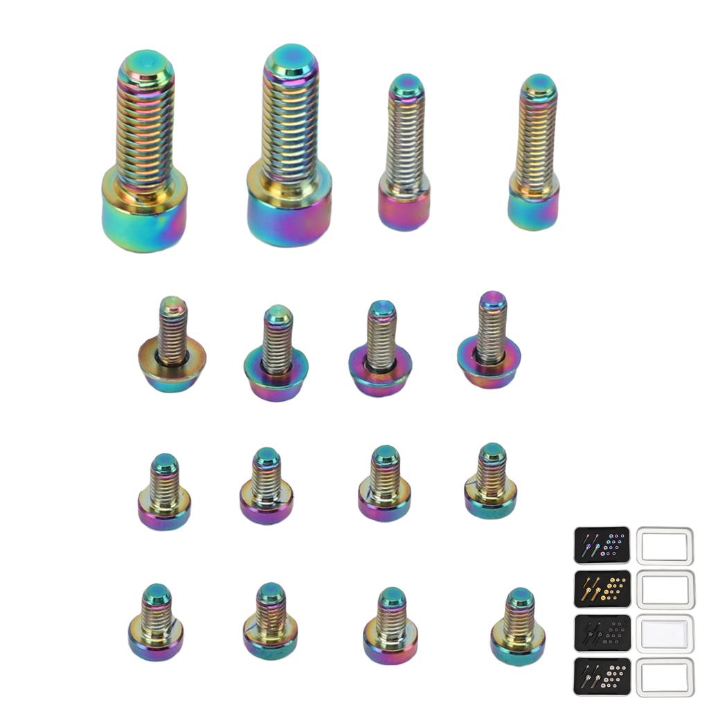 Mountain Bike Brake Lever Screw Kit Ti Alloy Brake Handle Lever Fastener Adjusting Screws with Washe