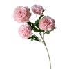 4 Heads Large Peony Artificial Flowers Long Branch Faux Silk Flower  Wedding Decoration